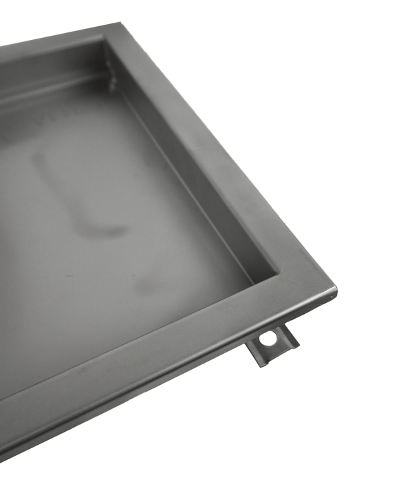 Stainless steel floor grid with drainage connection, 1181mm width view 3