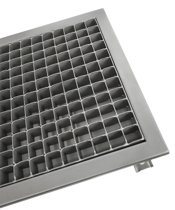 Stainless steel floor grid with drainage connection, 1181mm width view 7