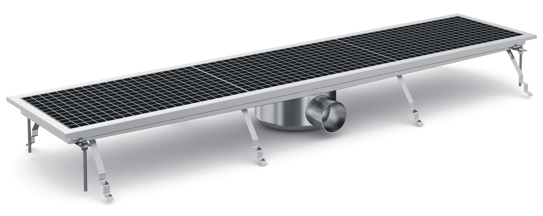 Combisteel stainless steel floor grid 1368mm wide with 75mm drainage connection