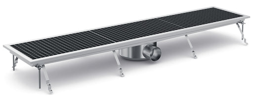 Combisteel stainless steel floor grid 1368mm wide with 75mm drainage connection