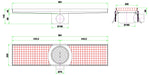 Combisteel stainless steel floor grid with 75mm drainage connection view 7