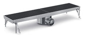 Combisteel stainless steel floor grid with 75mm drainage connection