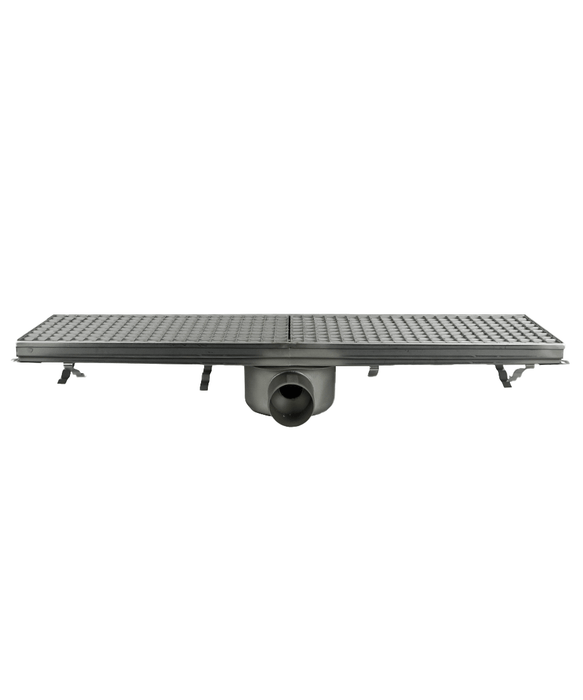 Combisteel stainless steel floor grid with 75mm drainage connection view 2