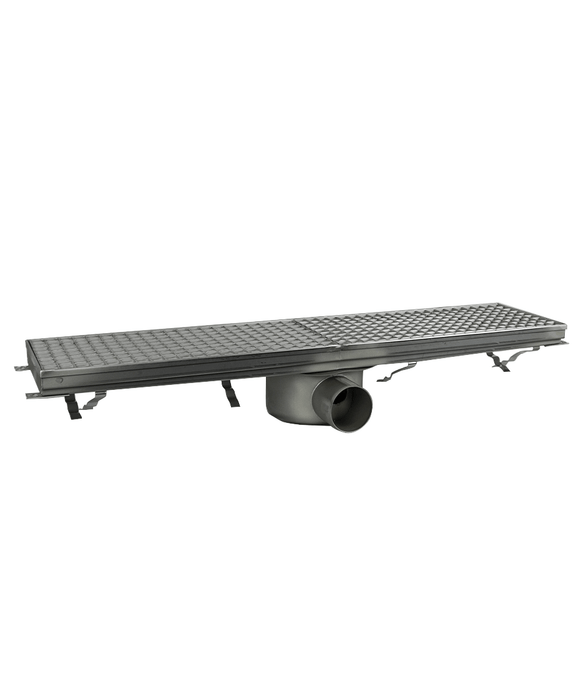 Combisteel stainless steel floor grid with 75mm drainage connection view 3
