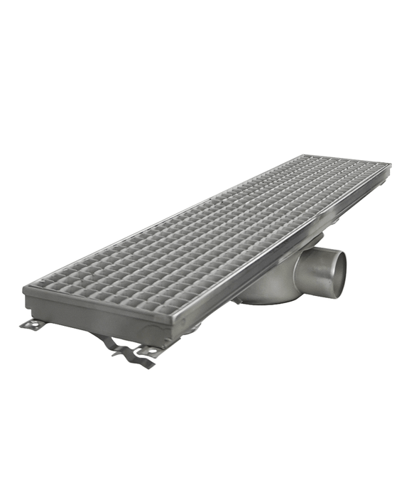 Combisteel stainless steel floor grid with 75mm drainage connection view 4