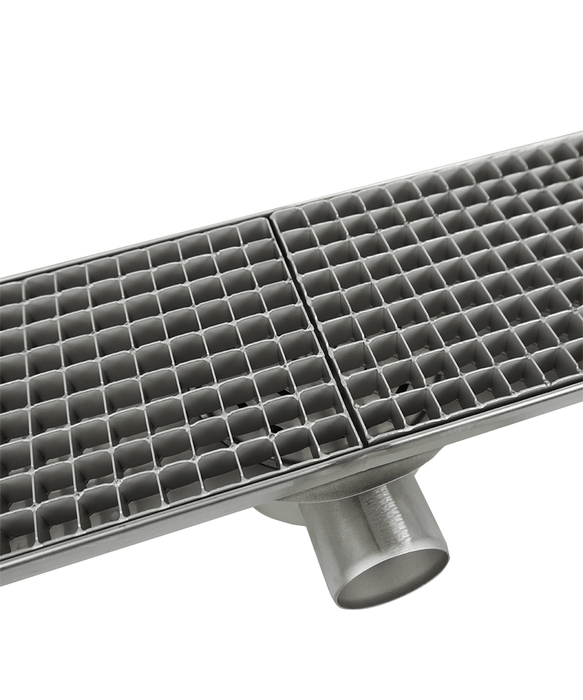 Combisteel stainless steel floor grid with 75mm drainage connection view 5