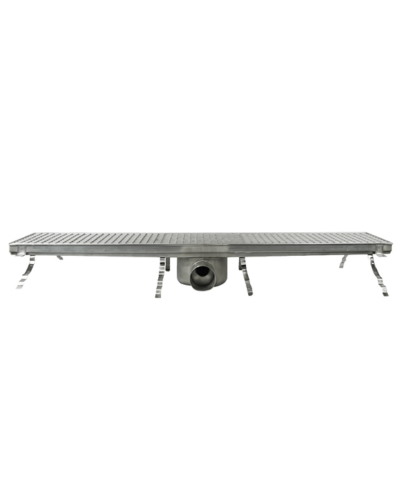 Stainless steel floor grid with drainage connection, 1144mm wide view 2