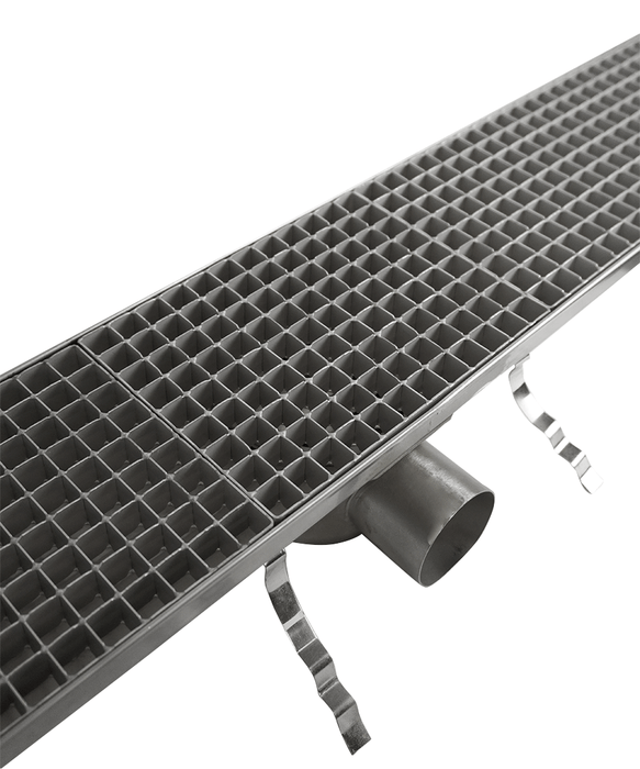 Stainless steel floor grid with drainage connection, 1144mm wide view 4