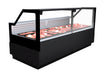 Combisteel freestanding refrigerated meat display case with plate cooling rick view 4