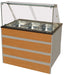 Combisteel brown hot buffet display with three GN pan capacity and LED lighting