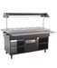 Stainless steel refrigerated buffet display case with LED lighting and four GN 1/1 compartments view 3