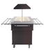 Mahogany stainless steel hot buffet display with LED lighting and four GN container wells view 6