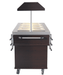 Stainless steel refrigerated buffet display case with LED lighting and four GN 1/1 compartments view 7
