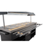 Mahogany refrigerated buffet display case with LED lighting and five GN container capacity view 3