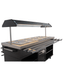 Mahogany refrigerated buffet display case with LED lighting and five GN container capacity view 4
