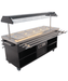 Mahogany refrigerated buffet display case with LED lighting and five GN container capacity view 2