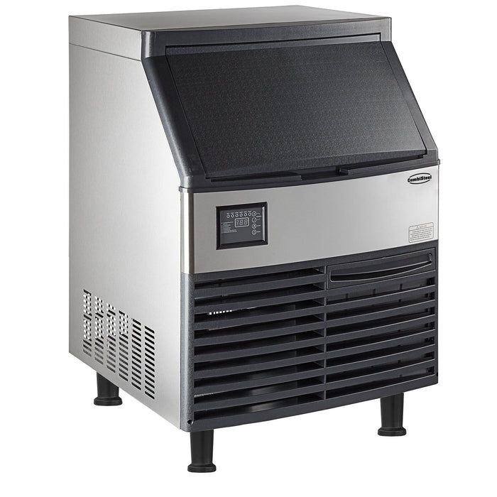 Combisteel stainless steel ice cube maker with front access panel view 3