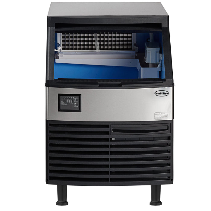 Stainless steel cube ice maker with storage bunker, 780mm wide view 5