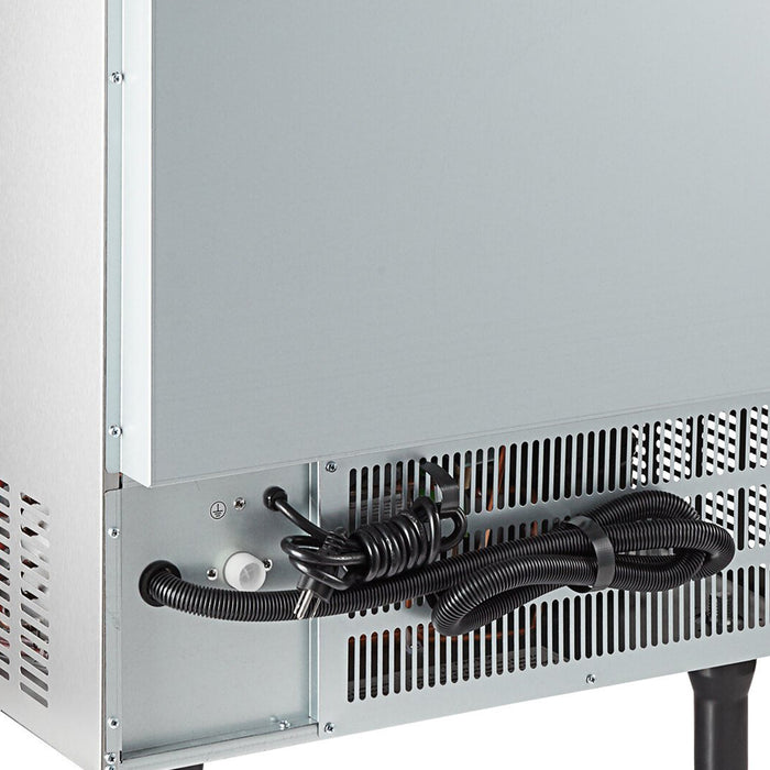 Stainless steel cube ice maker with storage bunker, 780mm wide view 7