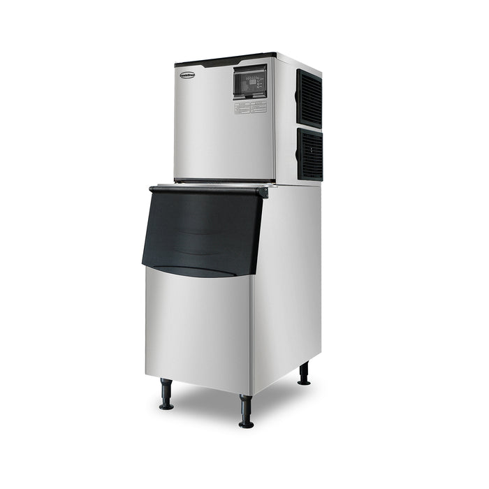 Combisteel stainless steel ice cube maker, 605mm wide, upright commercial unit.