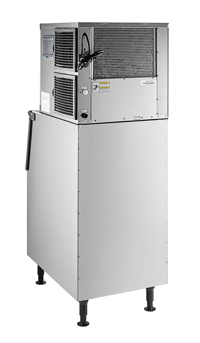 Combisteel stainless steel ice cube maker, 605mm wide, upright commercial unit. view 3