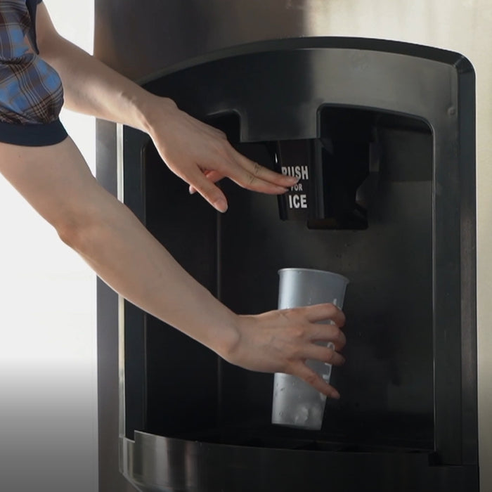 Stainless steel freestanding ice maker, 560mm wide, 1923mm tall view 2
