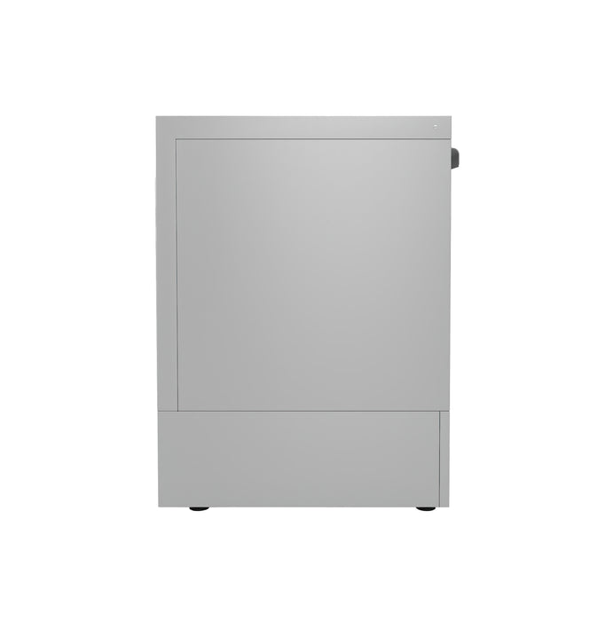 Compact stainless steel commercial glasswasher with manual controls and loading door view 5