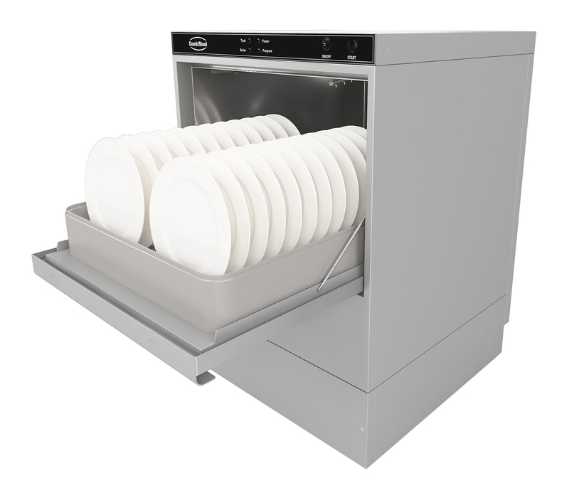 Combisteel ENT 500-230 frontloading commercial dishwasher with drain pump view 3