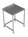 Combisteel stainless steel worktable with integrated drip-tray, 700x650mm