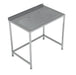 Stainless steel worktable with integrated drip-tray, 1000mm wide, 900mm high