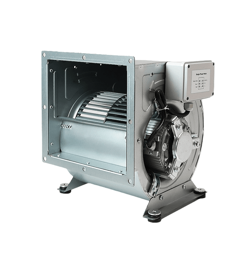 Combisteel separate extraction fan with 250mm exhaust outlet, compact metal housing view 2