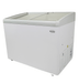 White Combisteel LOTTE 336L chest freezer with curved glass lid and two internal baskets view 3