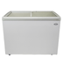 White Combisteel LOTTE 336L chest freezer with curved glass lid and two internal baskets view 5