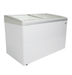 White Combisteel LOTTE-396 chest freezer with glass sliding lid and LED interior lighting view 6