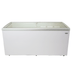 White Combisteel chest freezer with curved glass lid and three internal baskets view 3