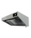 Stainless steel wall-mounted kitchen extraction hood with LED lighting and dual filters view 4