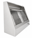 Stainless steel wall-mounted kitchen extraction hood with LED lighting and dual filters view 5