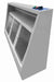 Stainless steel wall-mounted slanted extractor hood with LED lighting view 2