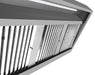 Stainless steel wall-mounted slanted extractor hood with LED lighting view 4