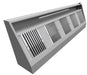 Stainless steel wall-mounted extractor hood with LED lighting and five filters view 3