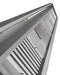 Stainless steel wall-mounted extractor hood with LED lighting and five filters view 4