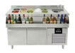 Combisteel stainless steel 2 door refrigerated counter with integrated cocktail bar station