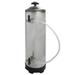Stainless steel water softener tank, cylindrical shape with inlet connections