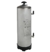 Stainless steel water softener tank, cylindrical shape with inlet connections view 2