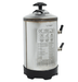 Stainless steel water softener unit, compact rectangular design with connection ports view 3