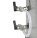 Stainless steel water softener unit, compact rectangular design with connection ports view 6