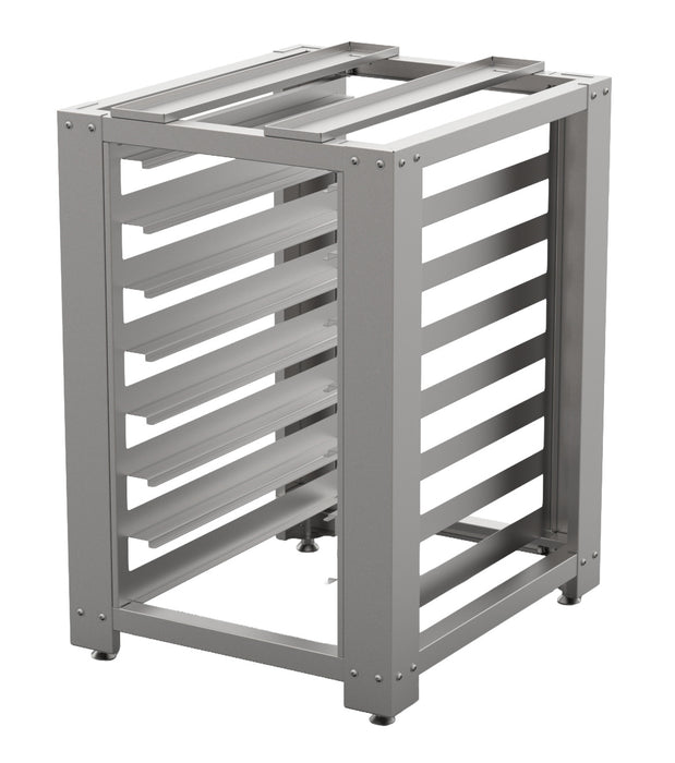 Stainless steel oven stand with seven guide pairs for 1/1 GN containers