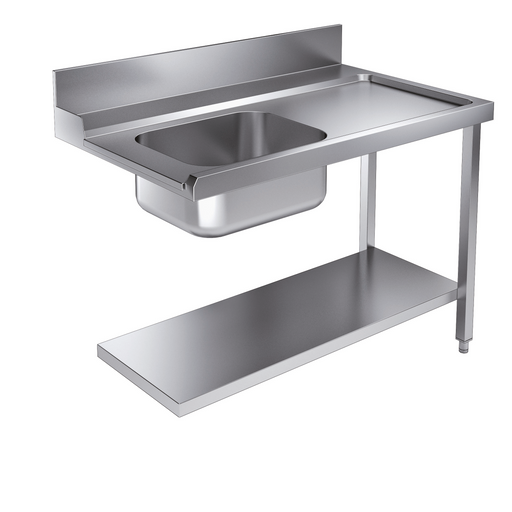 Stainless steel shelf component for Combisteel entry table, 1200mm width
