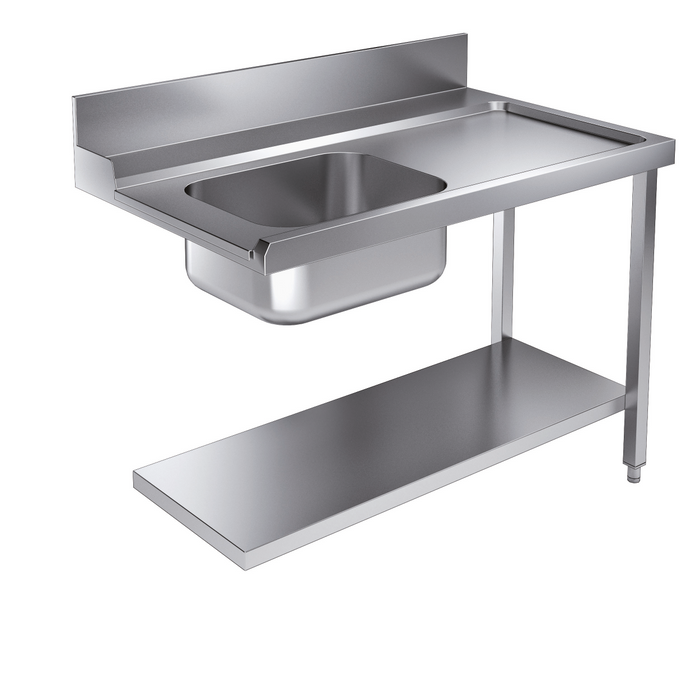 Stainless steel shelf component for Combisteel entry table, 1200mm width