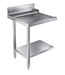 Stainless steel bottom shelf for commercial dishwasher exit table, 700mm wide